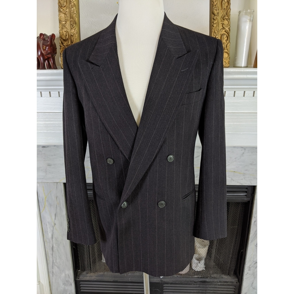 Mani by Giorgio Armani Gray Pinstripe Blazer 40R